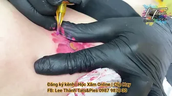 xăm hình ngực 2k3 hoa boppy cho bé xinh | Tattoo | Lee Thành Đnai #4