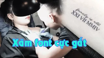 Xăm số la mã xăm nét siêu nhỏ | Tattoo line | Học Xăm online | Lee Thành Tats&Pies