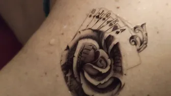 Temporary Tattoo: Poker Rose #4