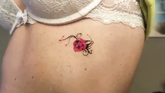 Temporary Tattoo: Red Rose #4