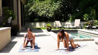 Audri & Dani Poolside Yoga! #3