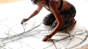 Charcoal Yoga Art #2