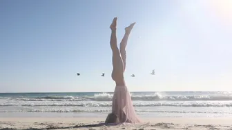 Headstand with the Birds