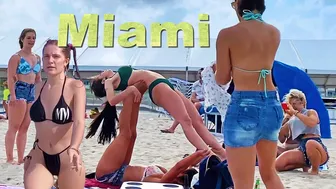 MIAMI BEACH walk FL 2021 USA 4k video South Florida vlog