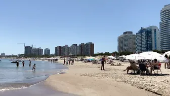 4K VIDEO BEACH WALK Mansa PUNTA del ESTE URUGUAY Travel vlog #2