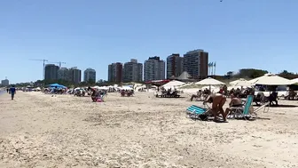 4K VIDEO BEACH WALK Mansa PUNTA del ESTE URUGUAY Travel vlog #3