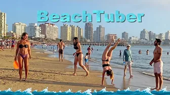 4K VIDEO BEACH WALK awesome Mansa PUNTA del ESTE URUGUAY UY