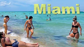 4K VIDEO BEACH WALK Miami Florida 2021 USA vlog Travel channel