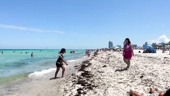 4K VIDEO BEACH WALK Miami Florida 2021 USA vlog Travel channel #3