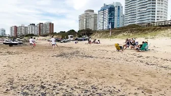 4K VIDEO BEACH WALK - 2021 - Mansa Beach URUGUAY Travel vlog #2