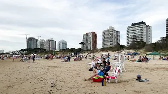 4K VIDEO BEACH WALK - 2021 - Mansa Beach URUGUAY Travel vlog #4