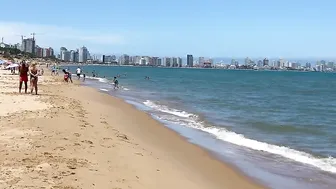 4K VIDEO BEACH WALK Mansa Punta del Este URUGUAY travel vlog #2