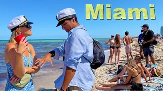 4K VIDEO BEACH WALK Miami Florida USA Travel vlog