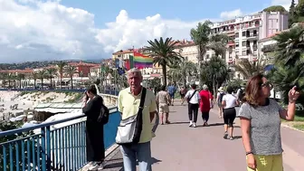 4K VIDEO BEACH WALK [ Nice ] FRANCE SLOW TV Travel vlog #2