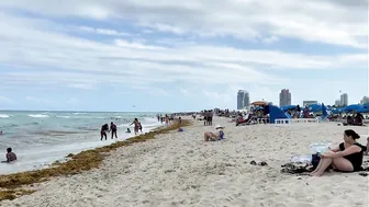 4K VIDEO BEACH WALK SoBe Miami Florida 2021 USA Travel vlog #2