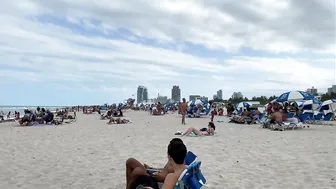 4K VIDEO BEACH WALK SoBe Miami Florida 2021 USA Travel vlog #3