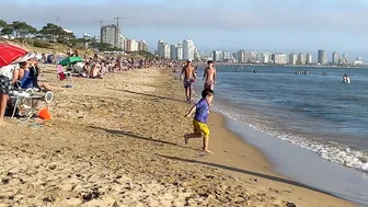 4K VIDEO BEACH WALK afternoon at Mansa PUNTA del ESTE URUGUAY #3