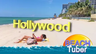 4K video BEACH WALK Hollywood south FLORIDA USA travel vlog