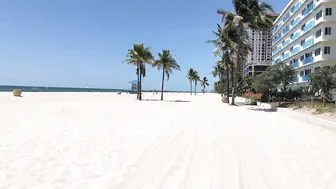 4K video BEACH WALK Hollywood south FLORIDA USA travel vlog #2