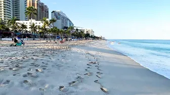 4K VIDEO BEACH WALK Fort Lauderdale FLORIDA travel vlog SLOW TV #2